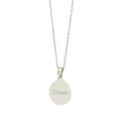 Gegraveerde ketting zilver - name