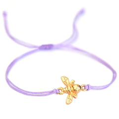 Armband bee happy lilac