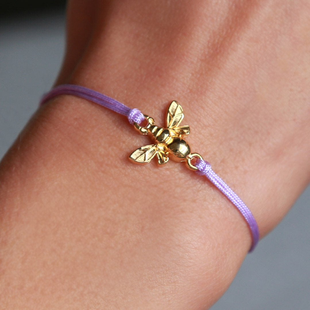 Armband bee happy lilac