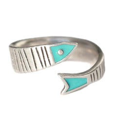 Bague sardine argent