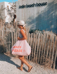 Canvas Strandtasche beach please pink