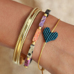 Goldenes armband double dots