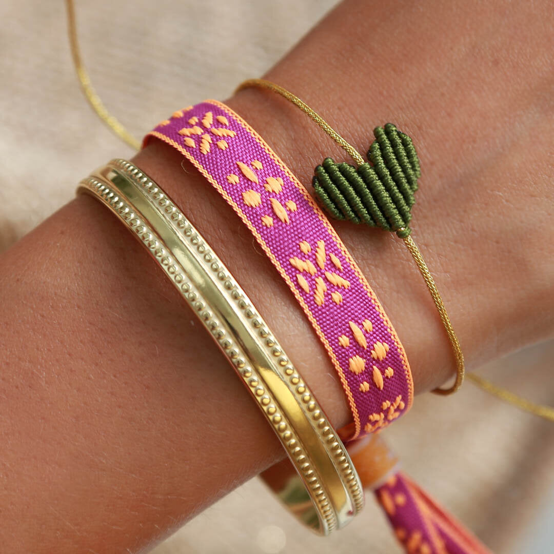 Goldenes armband double dots