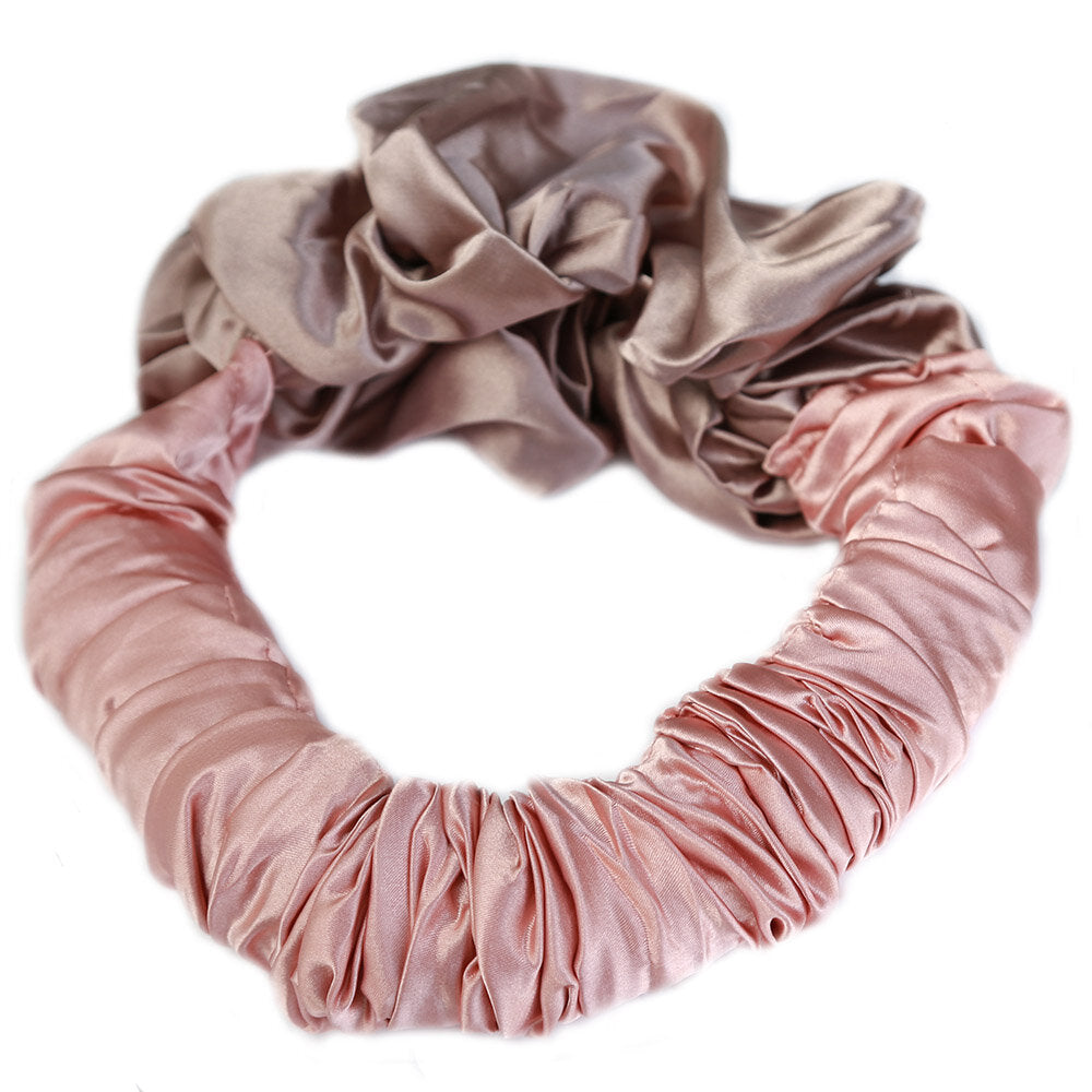 Heatless curls scrunchie rose