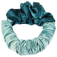 Heatless curls scrunchie blue