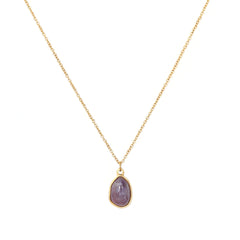 Collier en or gemstone amethyst