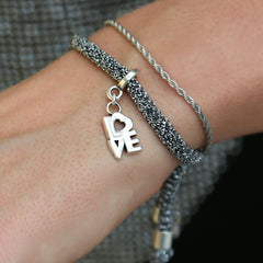 Armband party silver love