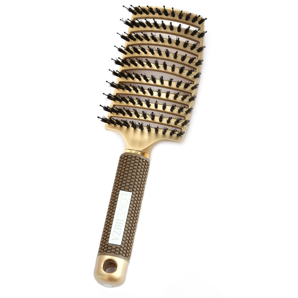 Brosse à cheveux anti-enchevêtrement or