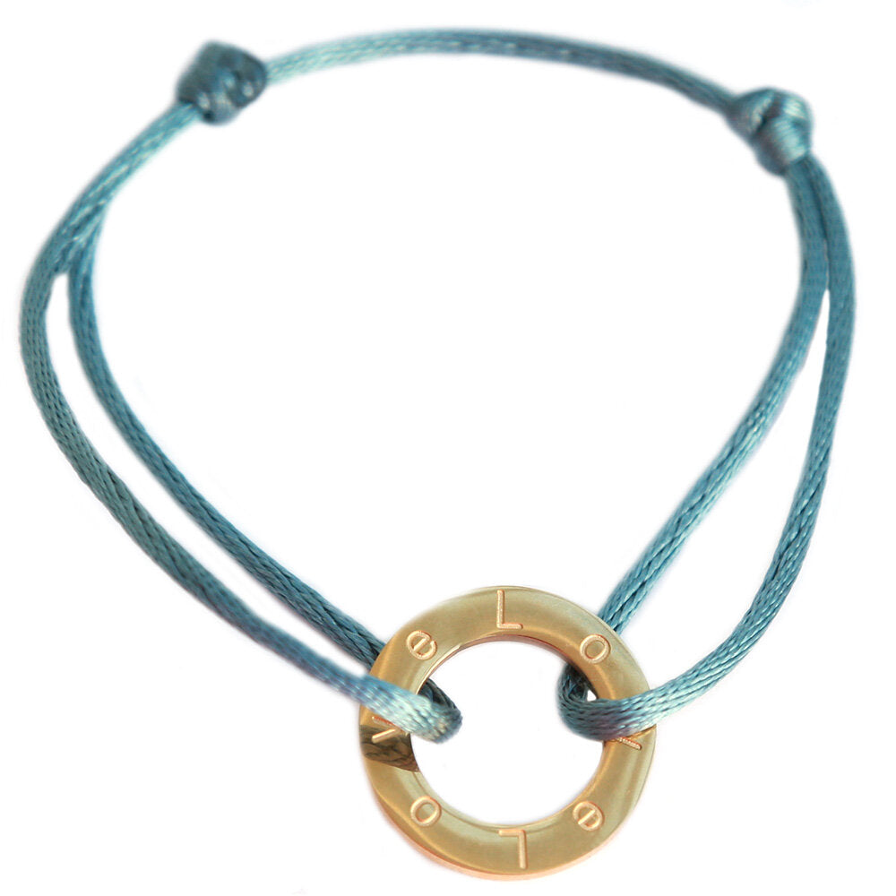 Armband circle love dolphin blue