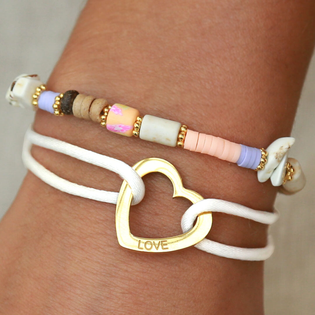 Armband süße Liebe weiß