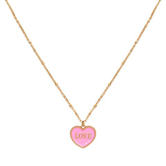 Goldene Kette pink heart love