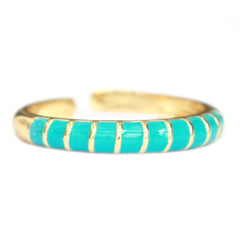 Ring Türkis stripe