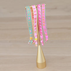 Bracelet tissé good love pastel