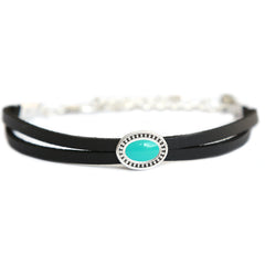 Armband estilo black turquoise silver