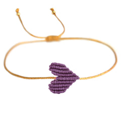 Armband violet heart